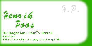 henrik poos business card